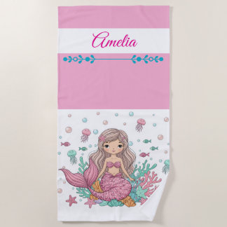 Underwater Mermaid Beach Towel