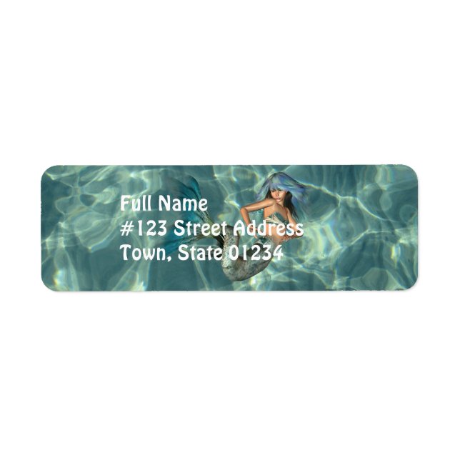 Underwater Mermaid Label (Front)
