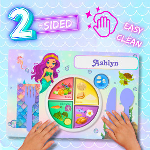 Underwater Mermaid Place Setting & Healthy Plate Placemat