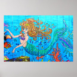 underwater mermaid poster