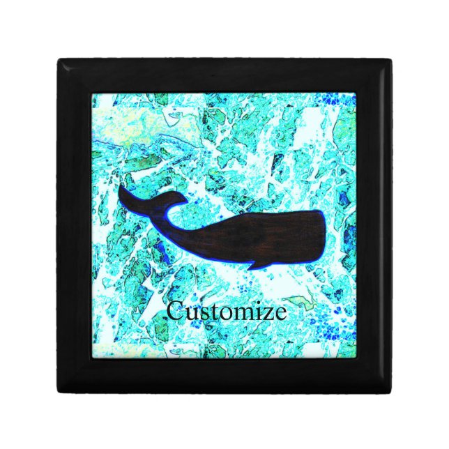 underwater mermaid rising/whale swimming gift box (Front)
