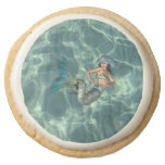 Underwater Mermaid Round Shortbread Cookie