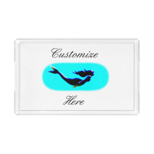underwater mermaid swimming acrylic tray
