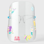 Underwater Mermaid Unicorn Cute Kids Face Shield (Front)