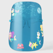 Underwater Mermaid Unicorn Cute Kids Face Shield (Front)