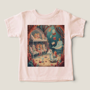 Underwater Mermaid Unicorn Sleepover Party Toddler T-shirt