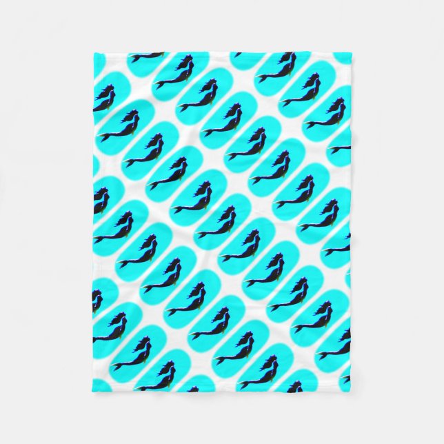 underwater mermaids rising fleece blanket (Front)