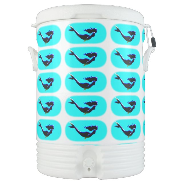 Underwater mermaids swimming  beverage cooler (Front)