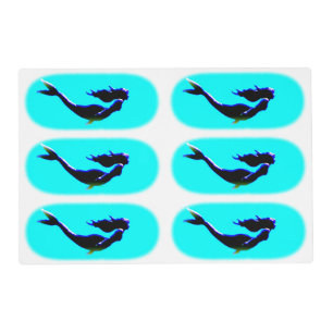 underwater mermaids swimming placemat