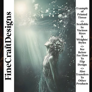 Underwater Mystical Tranquil Mermaid V7 Decoupage Tissue Paper