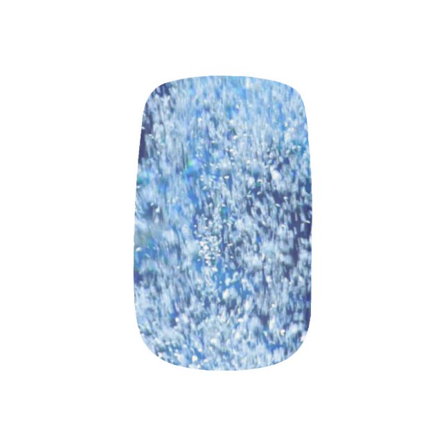 Underwater Nails Minx Nail Art (Left Thumb)