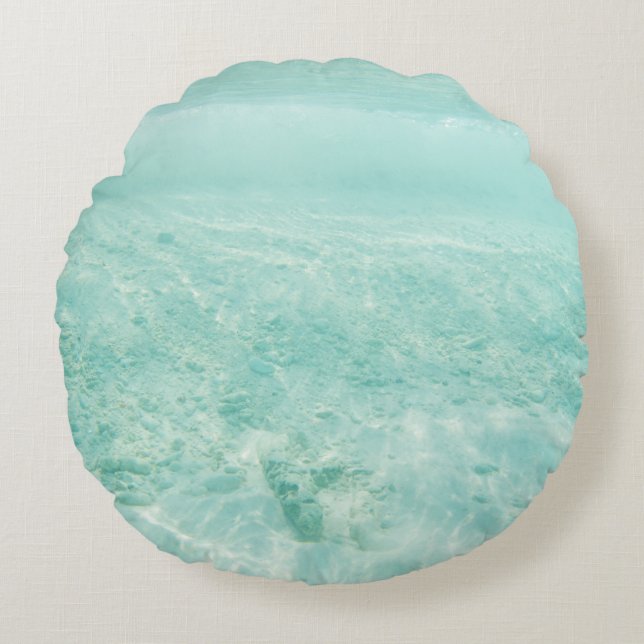Underwater Ocean Bliss 1 Round Pillow (Front)