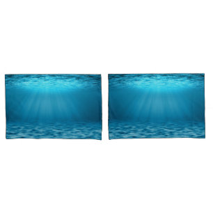 Underwater Ocean Light in Calm Blue Pillow Case