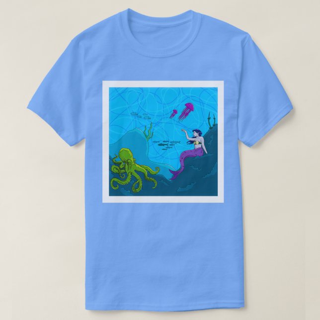 Underwater Ocean Scene T-Shirt (Design Front)