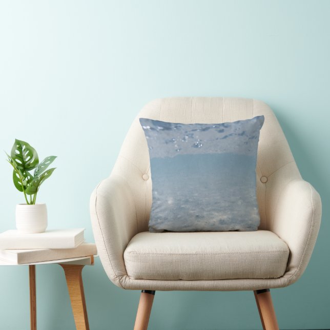 Underwater Ocean Sparkles 1 Throw Pillow (Chair)