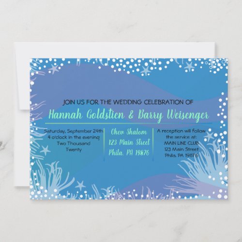 UNDERWATER OCEAN Wedding Invitation