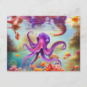 Underwater Octopus Postcard