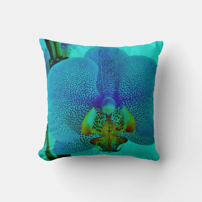 underwater orchid throw pillow (Front)