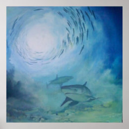 Underwater painting poster