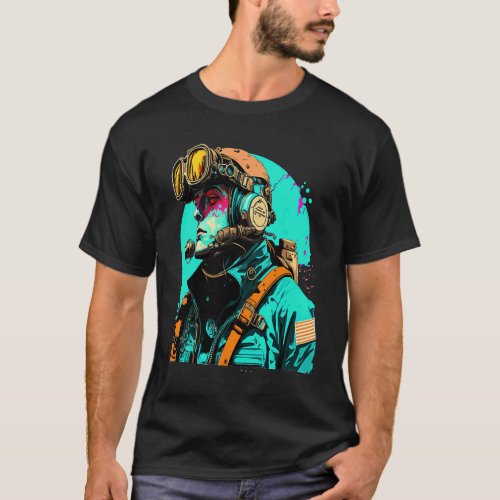 Underwater Photographer Pop Style Scuba Diver Dad T-Shirt