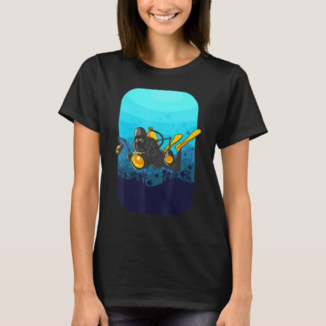 Underwater Photography Scuba Diver With Camera 2 T-Shirt (Front)