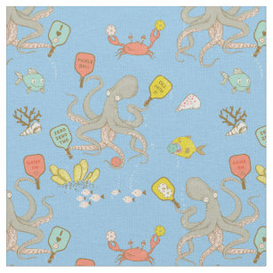 Cotton Cute Ocean Animals Nautical Fish Fishes Aqua Cotton Fabric