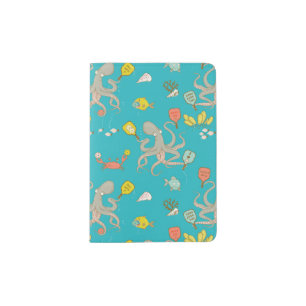 Underwater Pickleball turquoise Passport Holder