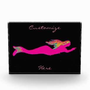 underwater pink mermaid black award