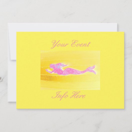 underwater pink mermaid swimming (Front)