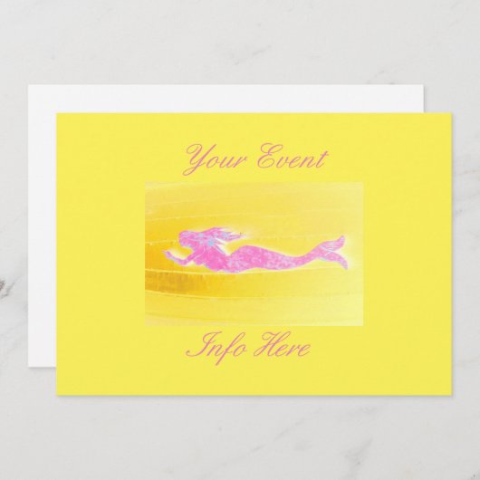 underwater pink mermaid swimming (Front/Back)