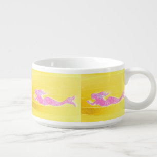 underwater pink mermaid swimming bowl