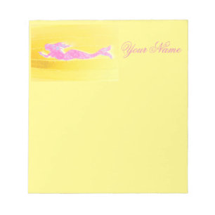 underwater pink mermaid swimming notepad