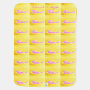 underwater pink mermaids swimming baby blanket
