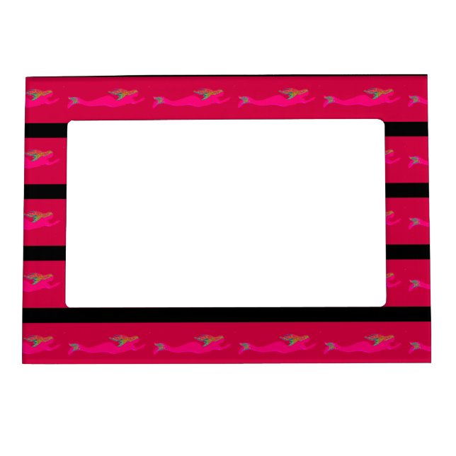 underwater pink mermaids swimming magnetic frame (Front)