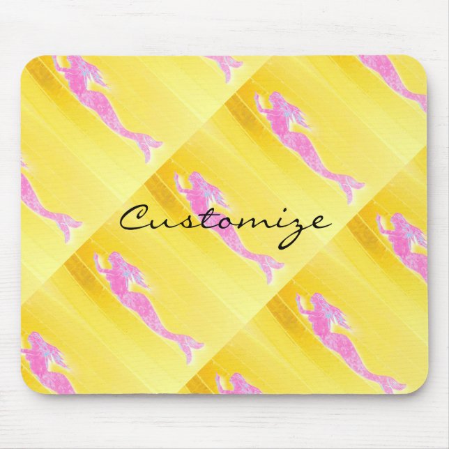 underwater pink mermaids swimming mouse pad (Front)