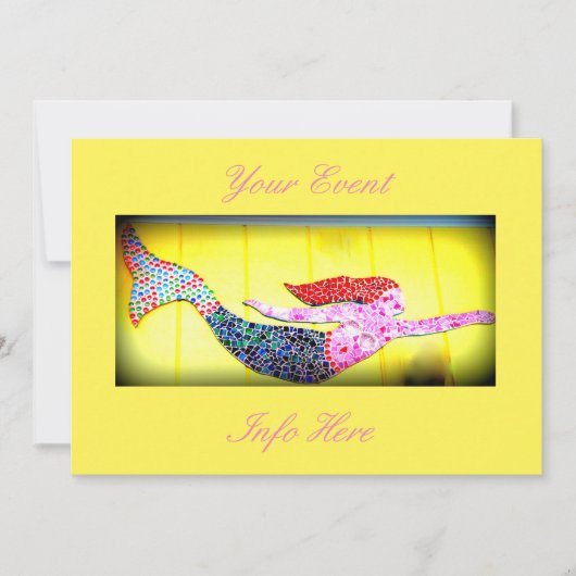 underwater pink mosaic mermaid (Front)