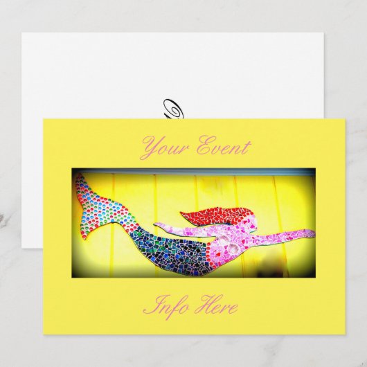 underwater pink mosaic mermaid (Front/Back)