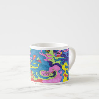 "Underwater Playground" Abstract Art Espresso Cup