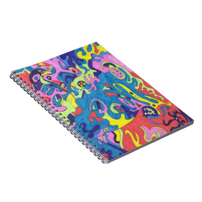 "Underwater Playground" Abstract Art Notebook (Right Side)