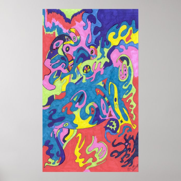 "Underwater Playground" Abstract Art Posters