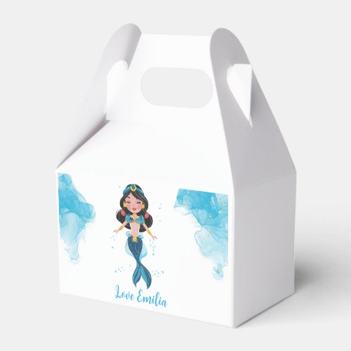 Underwater princess mermaid blue themed Gift Bag Favor Boxes