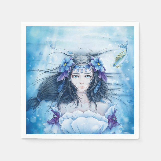 Underwater Princess Napkins (Front)