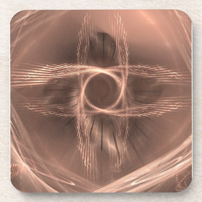 Underwater Propeller Abstract Beverage Coaster (Front)