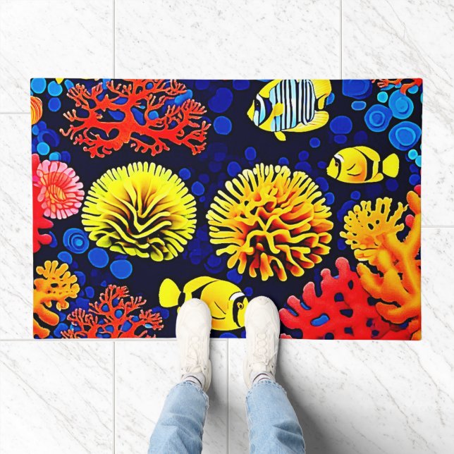 Underwater Reef Life Bright Design Doormat (Indoor)