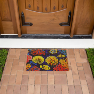 Underwater Reef Life Bright Design Fiber Doormat