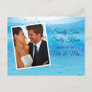 Underwater Sandy Toes Salty Kisses Save the Date Postcard