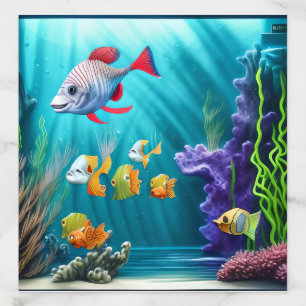 Underwater Scene with Hyper Realistic Fish Envelope Liner