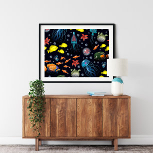 Underwater Sea Aquarium For Home Canvas Print