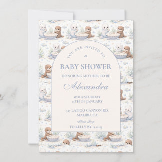 Underwater Sea Creatures Baby Shower Invitation
