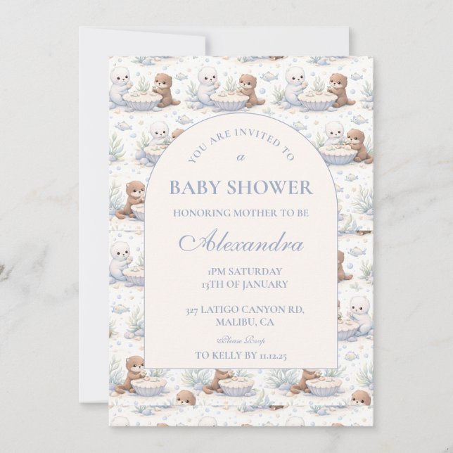 Underwater Sea Creatures Baby Shower Invitation (Front)